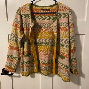 Multi colored cardigan